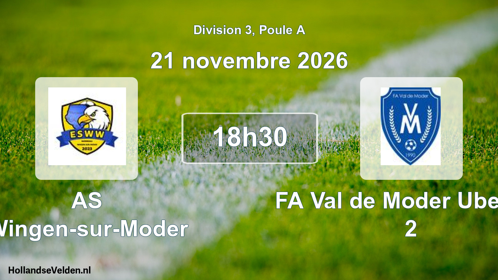 Match programmé: AS Wingen-sur-Moder - FA Val de Moder Uberach 2 (21 novembre 2026)