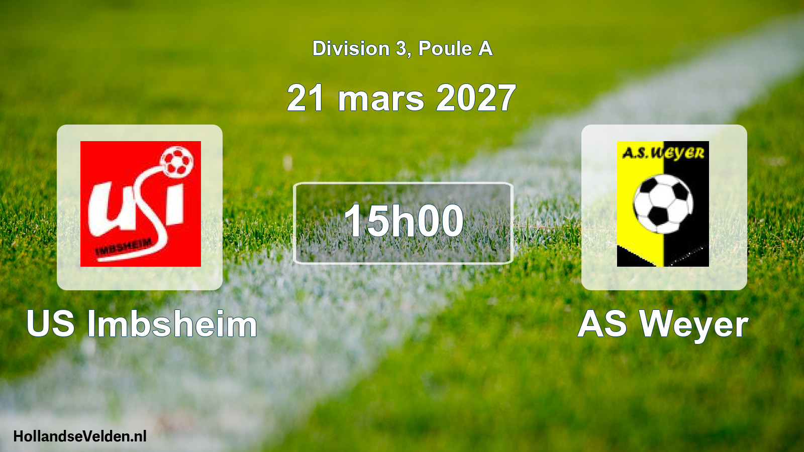 Match programmé: US Imbsheim - AS Weyer (21 mars 2027)
