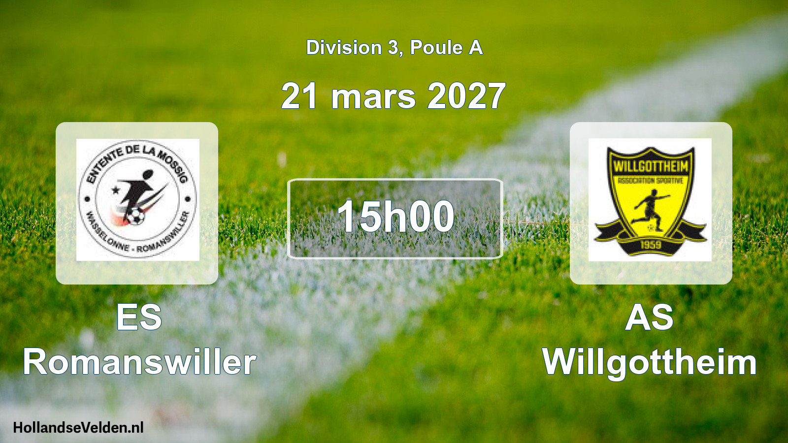 Scheduled Match: ES Romanswiller - AS Willgottheim (21 March 2027)