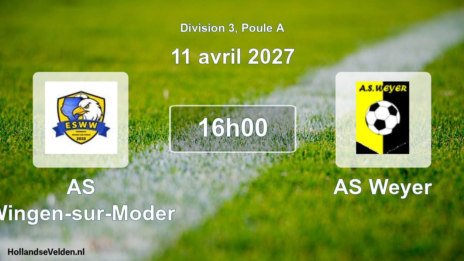 Scheduled Match: AS Wingen-sur-Moder - AS Weyer (11 April 2027)