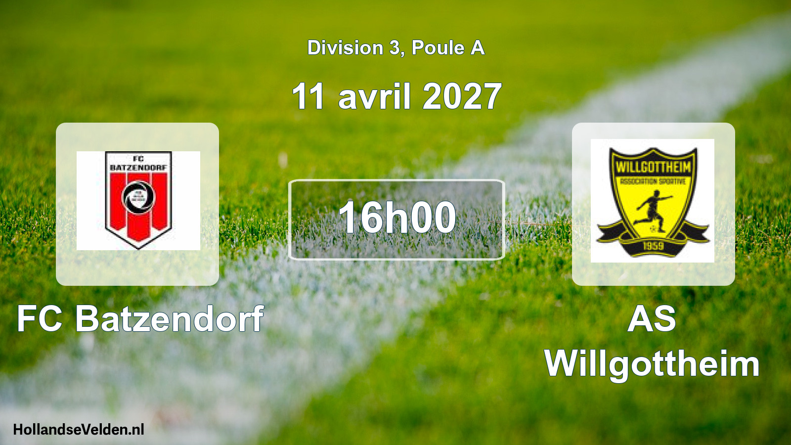 Scheduled Match: FC Batzendorf - AS Willgottheim (11 April 2027)