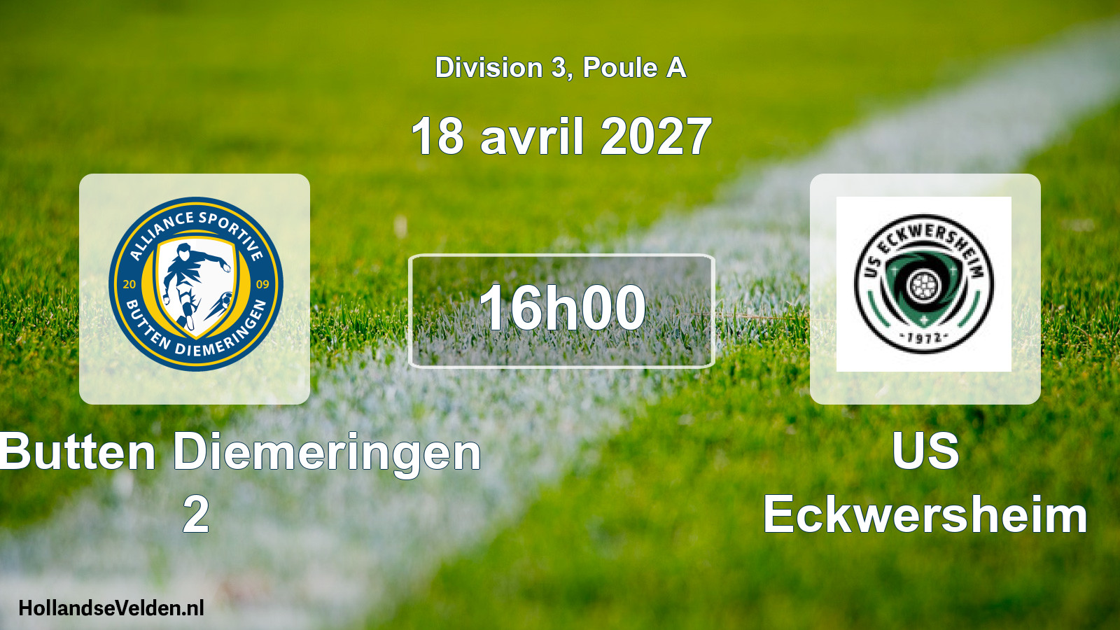 Scheduled Match: AS Butten Diemeringen 2 - US Eckwersheim (18 April 2027)