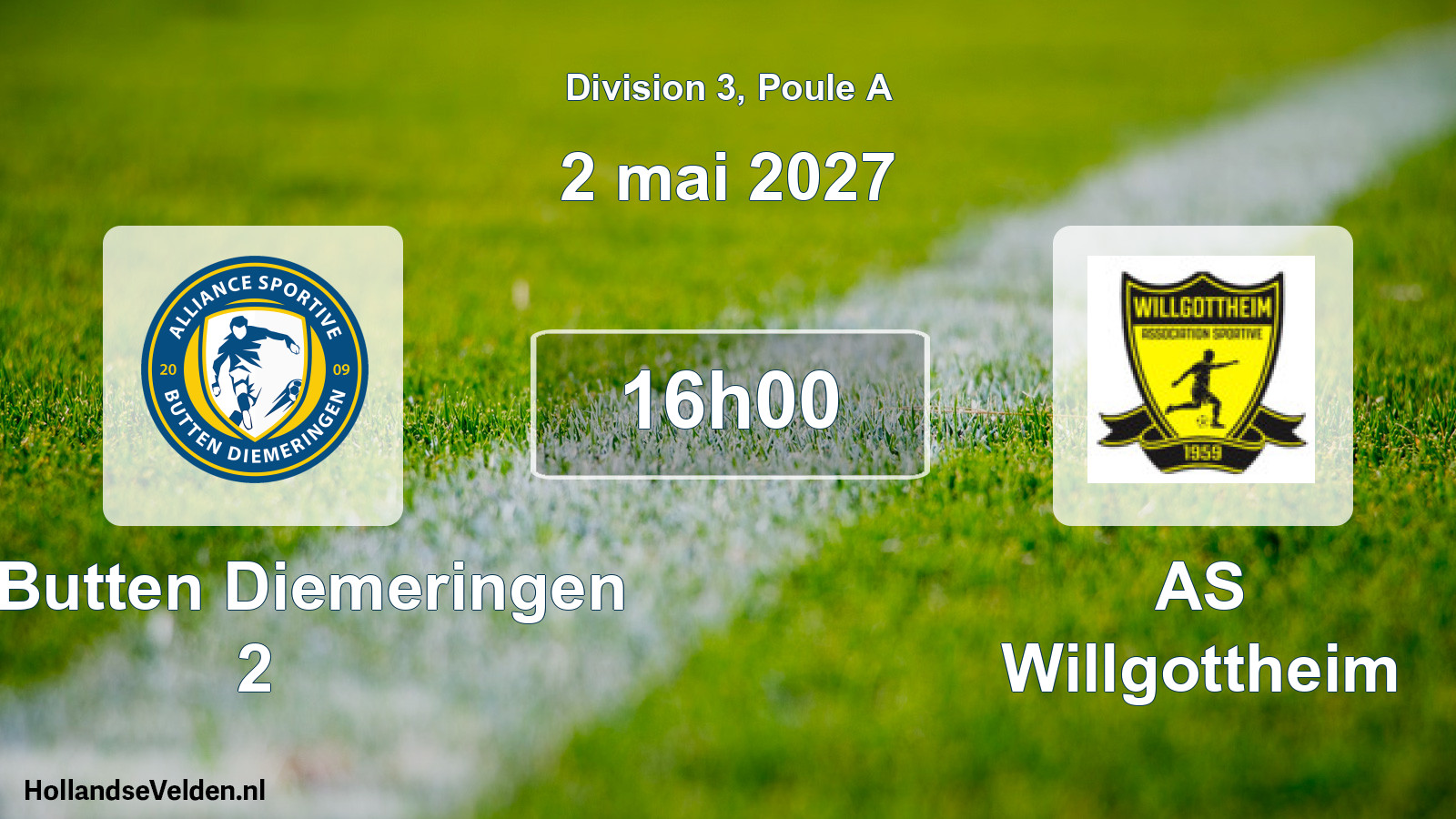 Match programmé: AS Butten Diemeringen 2 - AS Willgottheim (2 mai 2027)