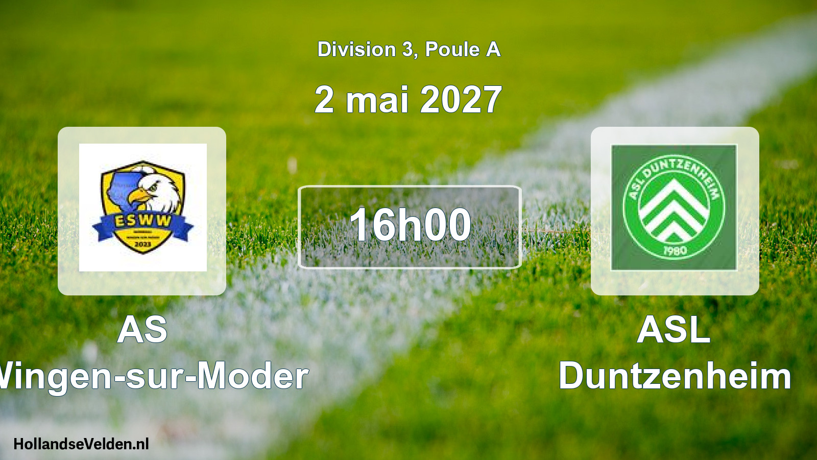 Scheduled Match: AS Wingen-sur-Moder - ASL Duntzenheim (2 May 2027)