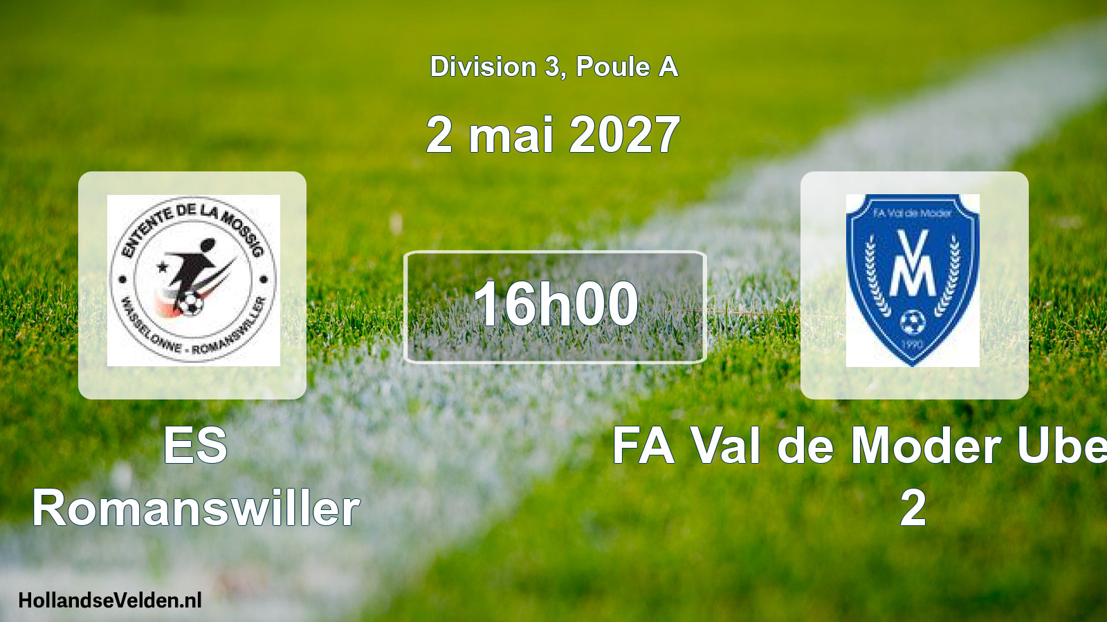 Match programmé: ES Romanswiller - FA Val de Moder Uberach 2 (2 mai 2027)
