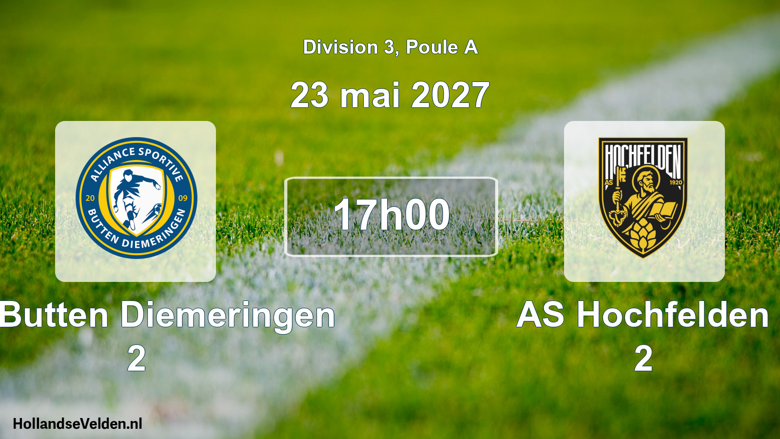 Scheduled Match: AS Butten Diemeringen 2 - AS Hochfelden 2 (23 May 2027)