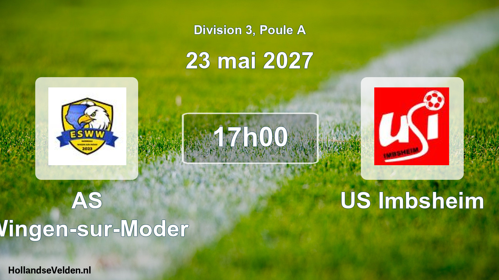 Match programmé: AS Wingen-sur-Moder - US Imbsheim (23 mai 2027)