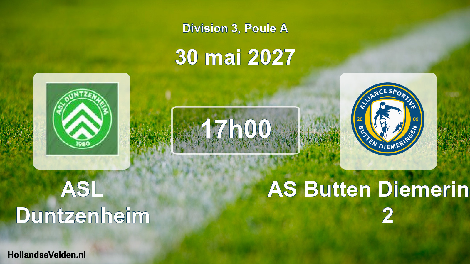 Scheduled Match: ASL Duntzenheim - AS Butten Diemeringen 2 (30 May 2027)