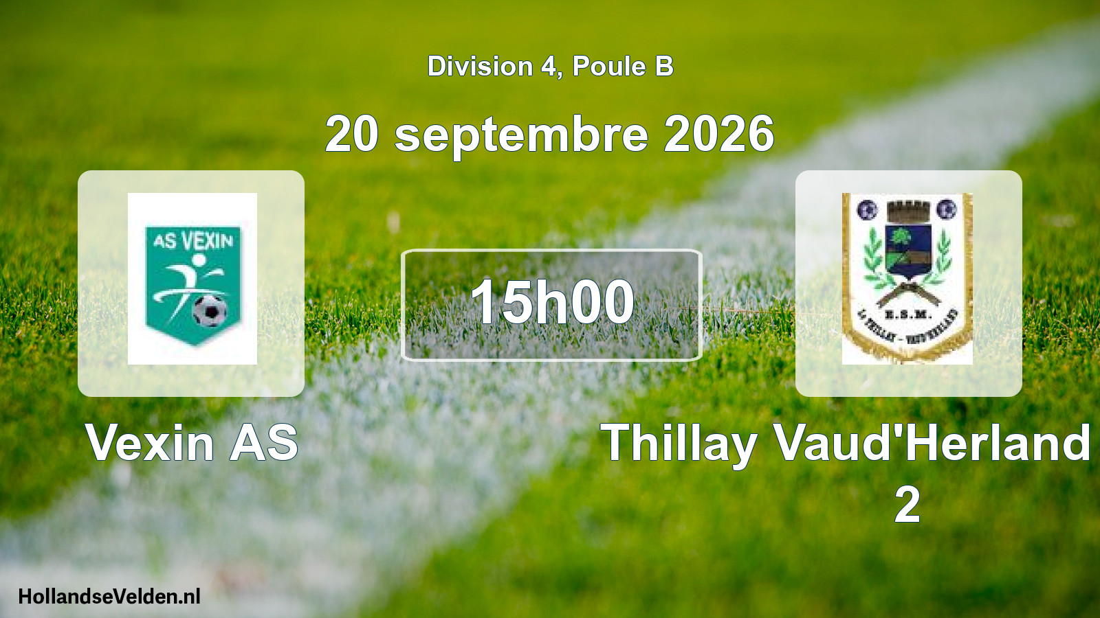Geplande wedstrijd: Vexin AS - Thillay Vaud'Herland ESM 2 (20 september 2026)