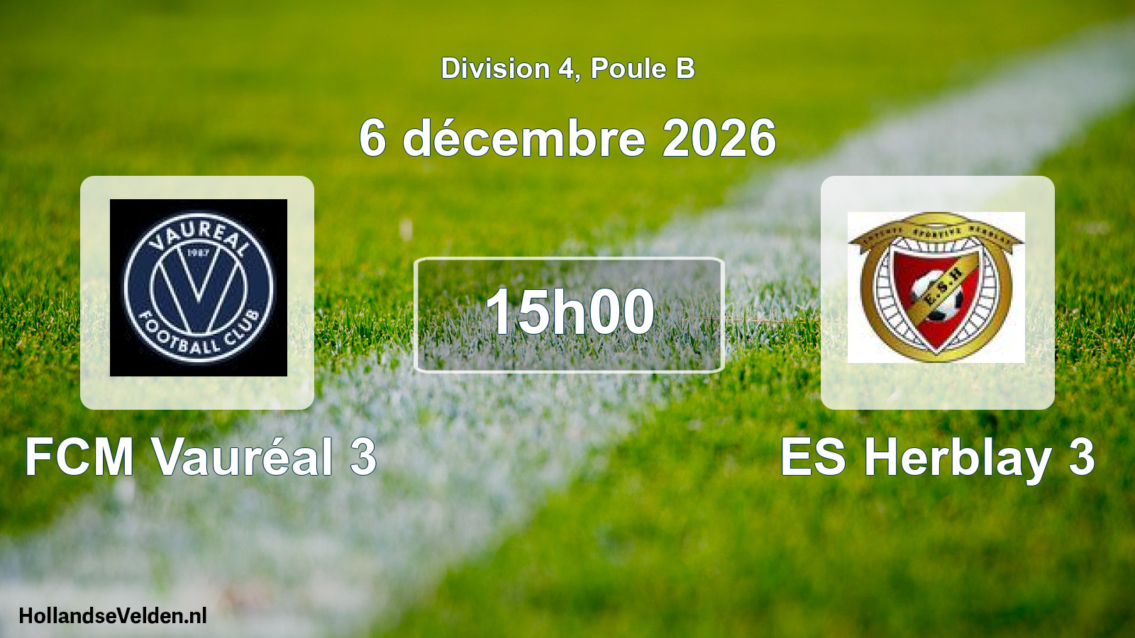 Match programmé: FCM Vauréal 3 - ES Herblay 3 (6 décembre 2026)