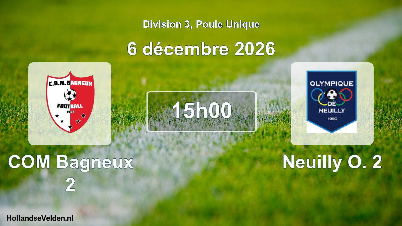 Geplande wedstrijd: COM Bagneux 2 - Neuilly O. 2 (6 december 2026)