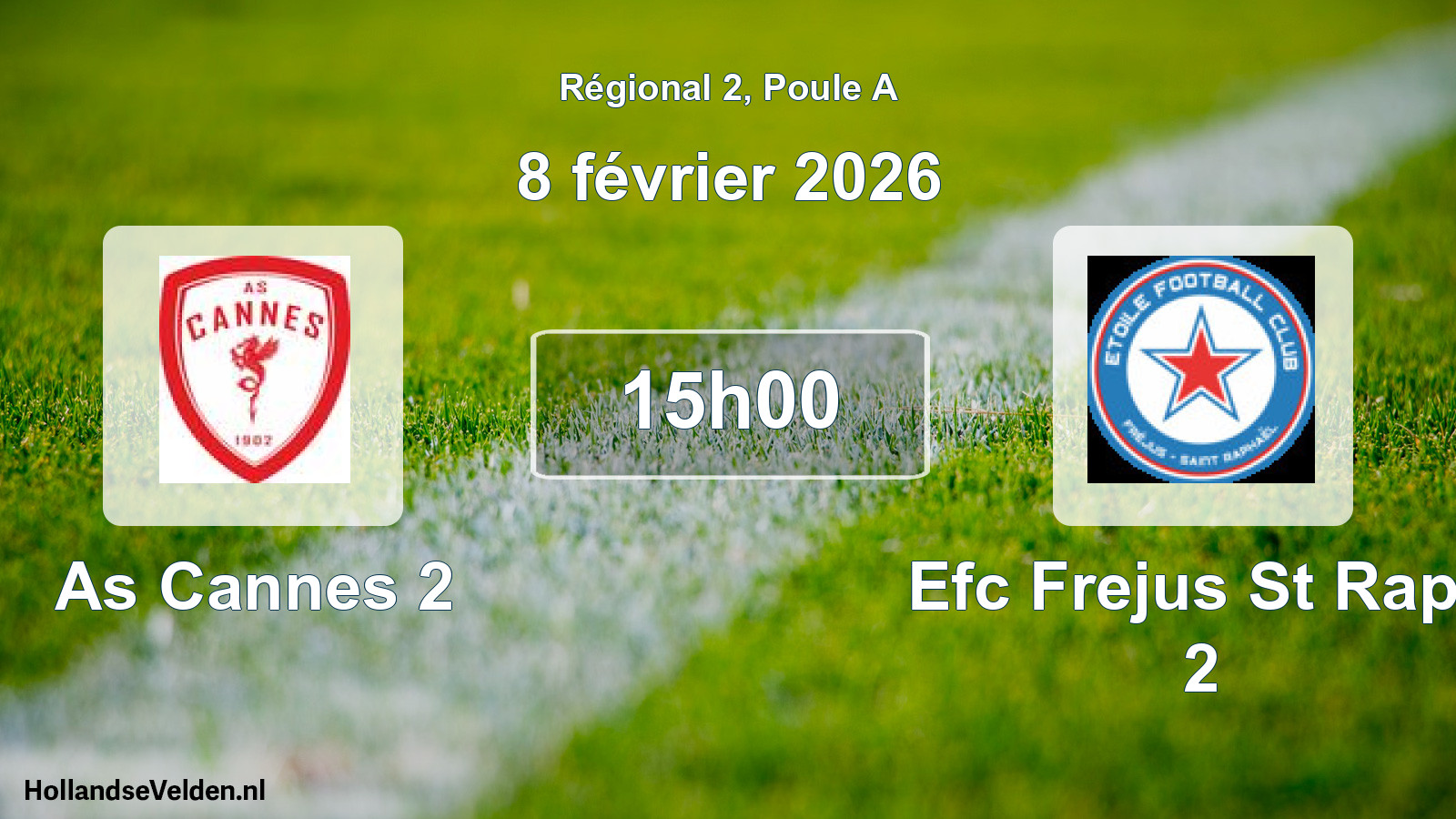 Scheduled Match: As Cannes 2 - Efc Frejus St Raph 2 (8 February 2026)