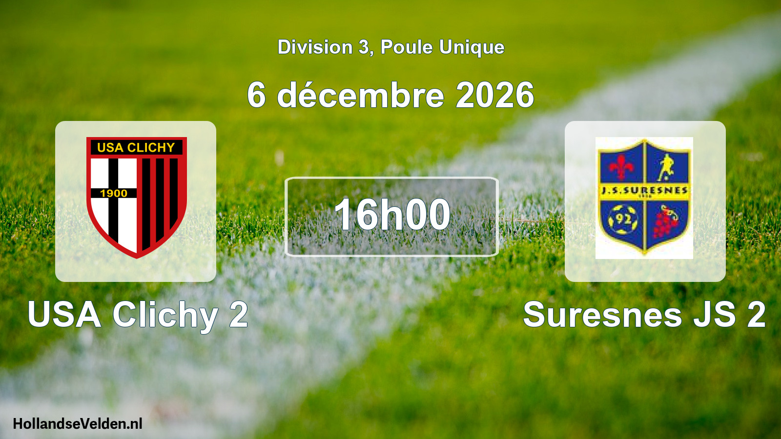 Geplande wedstrijd: USA Clichy 2 - Suresnes JS 2 (6 december 2026)