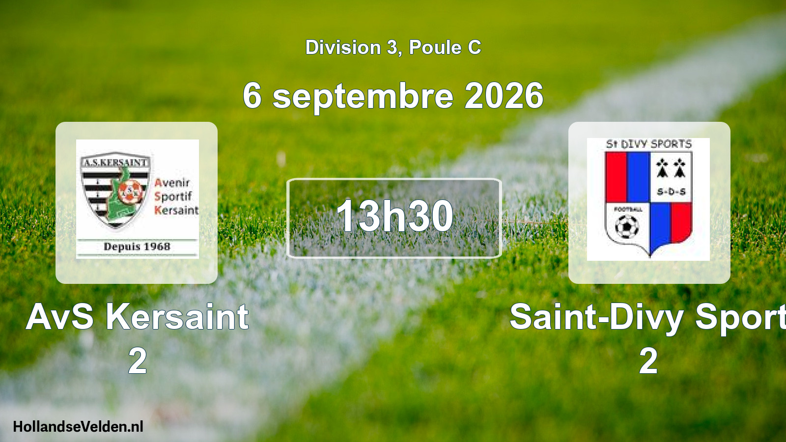 Scheduled Match: AvS Kersaint 2 - Saint-Divy Sport 2 (6 September 2026)