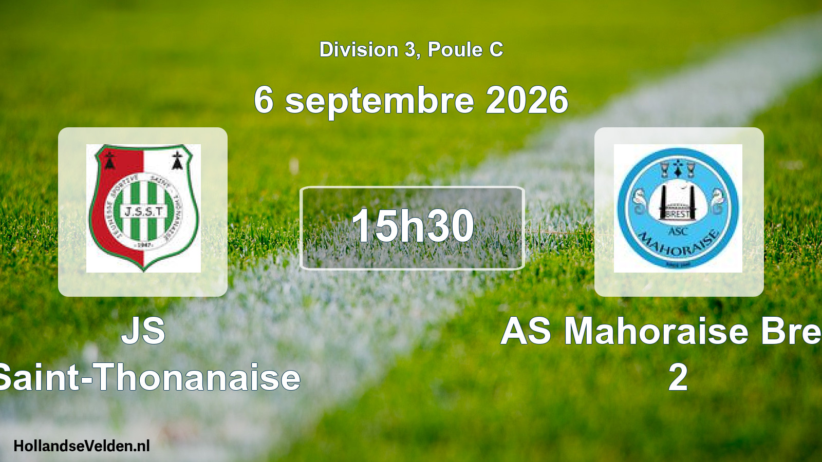 Match programmé: JS Saint-Thonanaise - AS Mahoraise Brest 2 (6 septembre 2026)