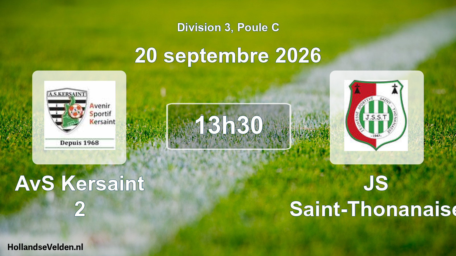 Scheduled Match: AvS Kersaint 2 - JS Saint-Thonanaise (20 September 2026)