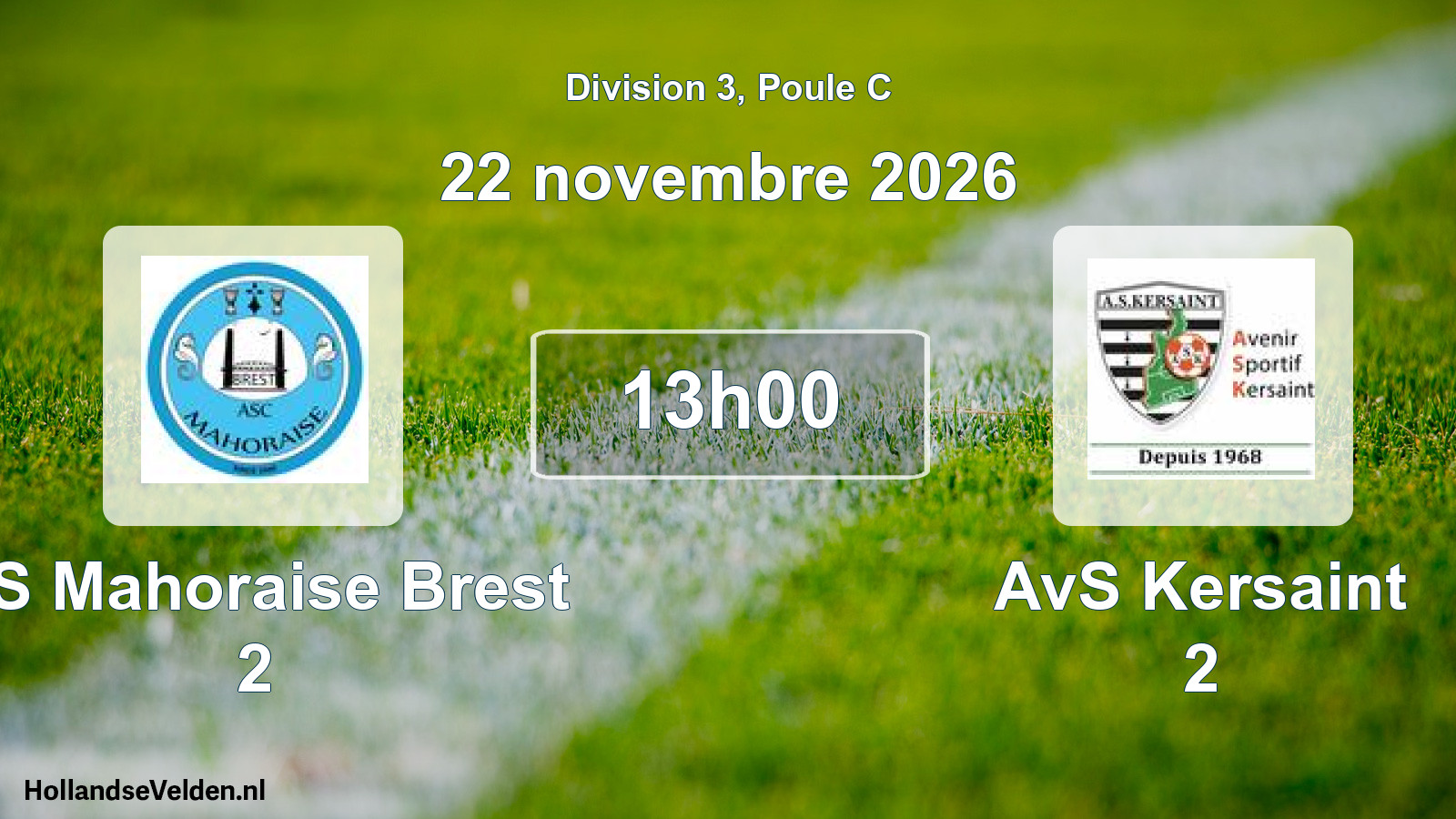 Scheduled Match: AS Mahoraise Brest 2 - AvS Kersaint 2 (22 November 2026)