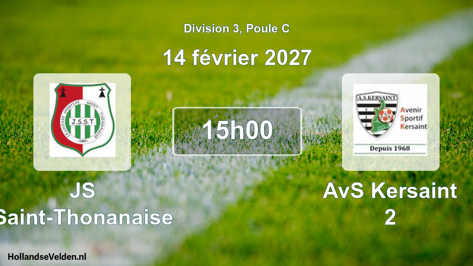 Match programmé: JS Saint-Thonanaise - AvS Kersaint 2 (14 février 2027)