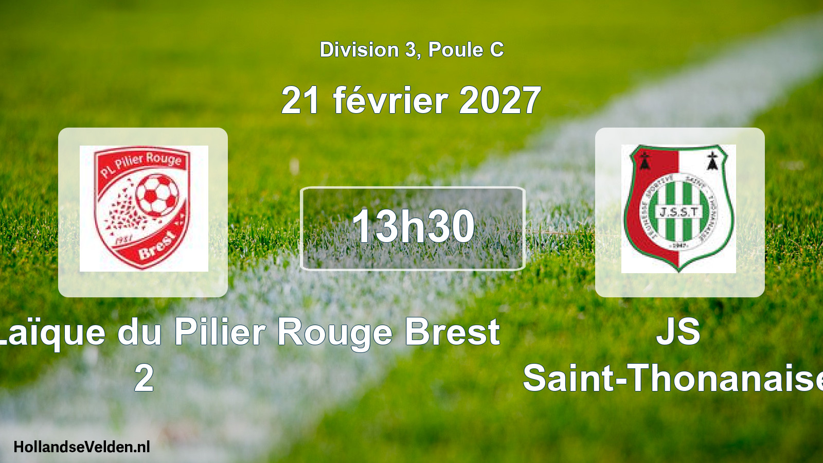 Scheduled Match: Patronage Laïque du Pilier Rouge Brest 2 - JS Saint-Thonanaise (21 February 2027)