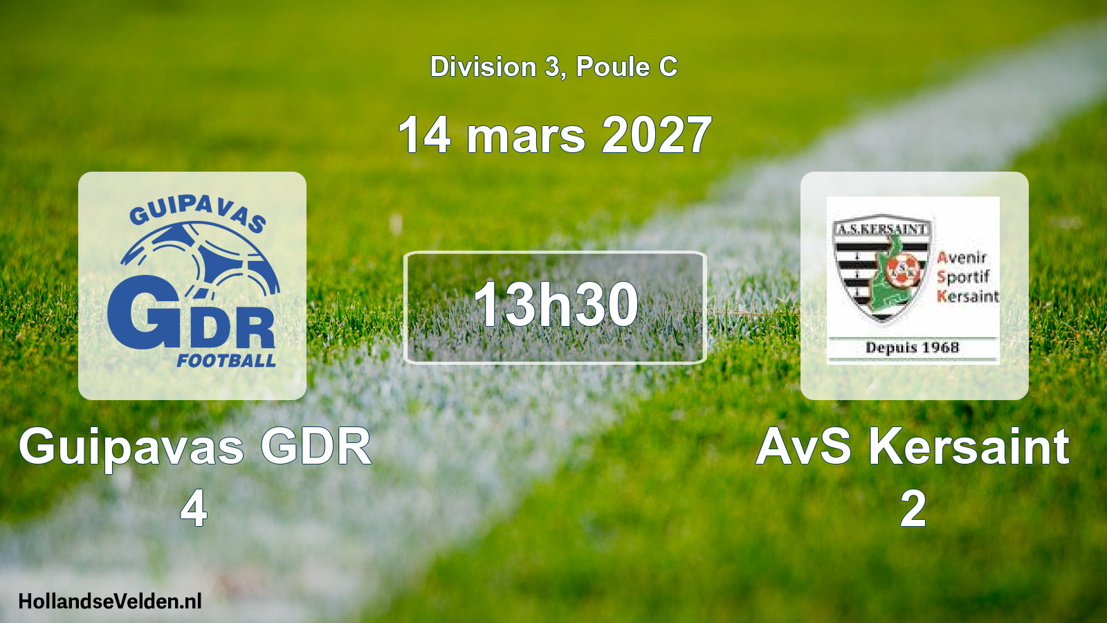 Match programmé: Guipavas GDR 4 - AvS Kersaint 2 (14 mars 2027)