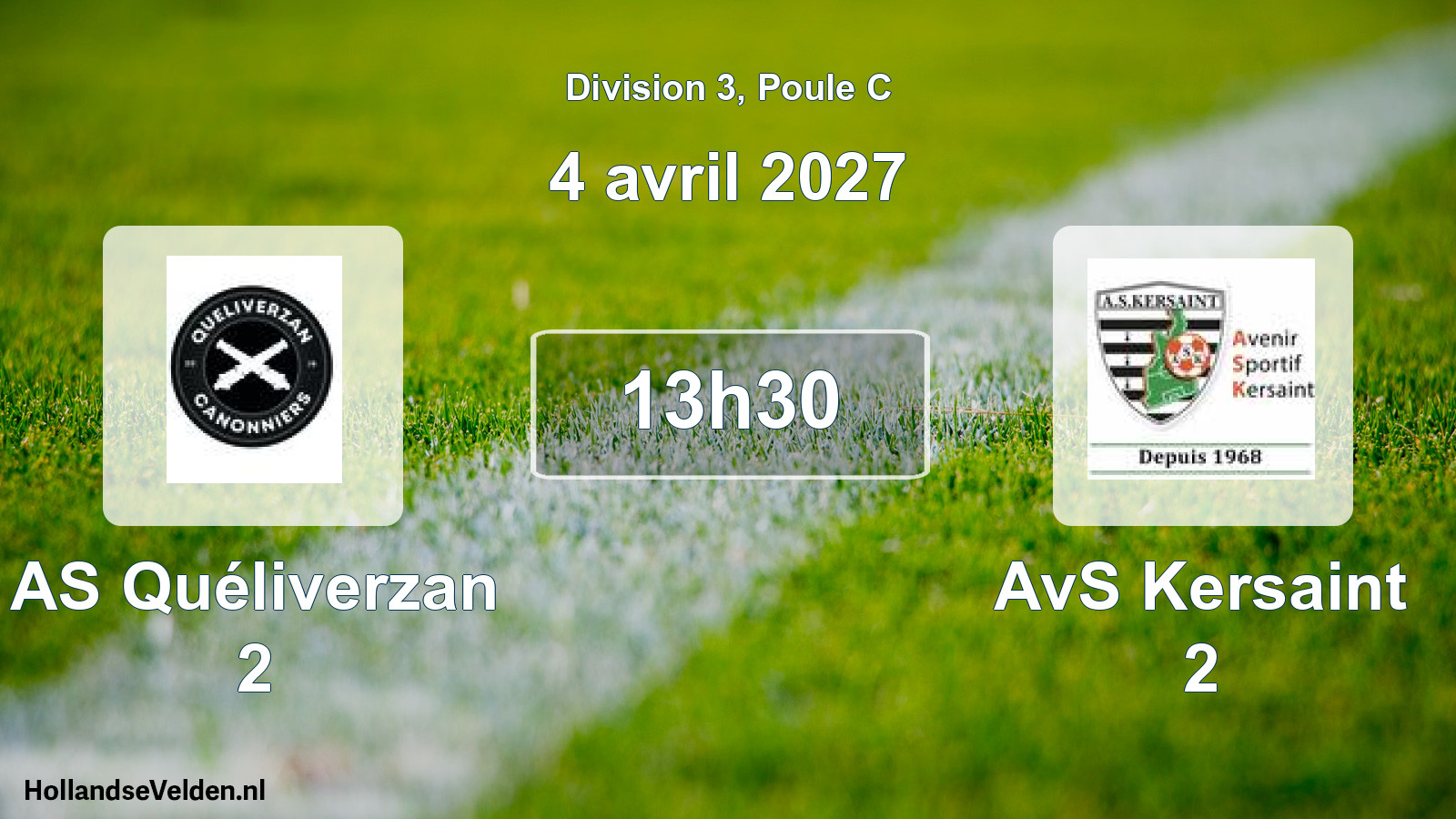 Match programmé: AS Quéliverzan 2 - AvS Kersaint 2 (4 avril 2027)