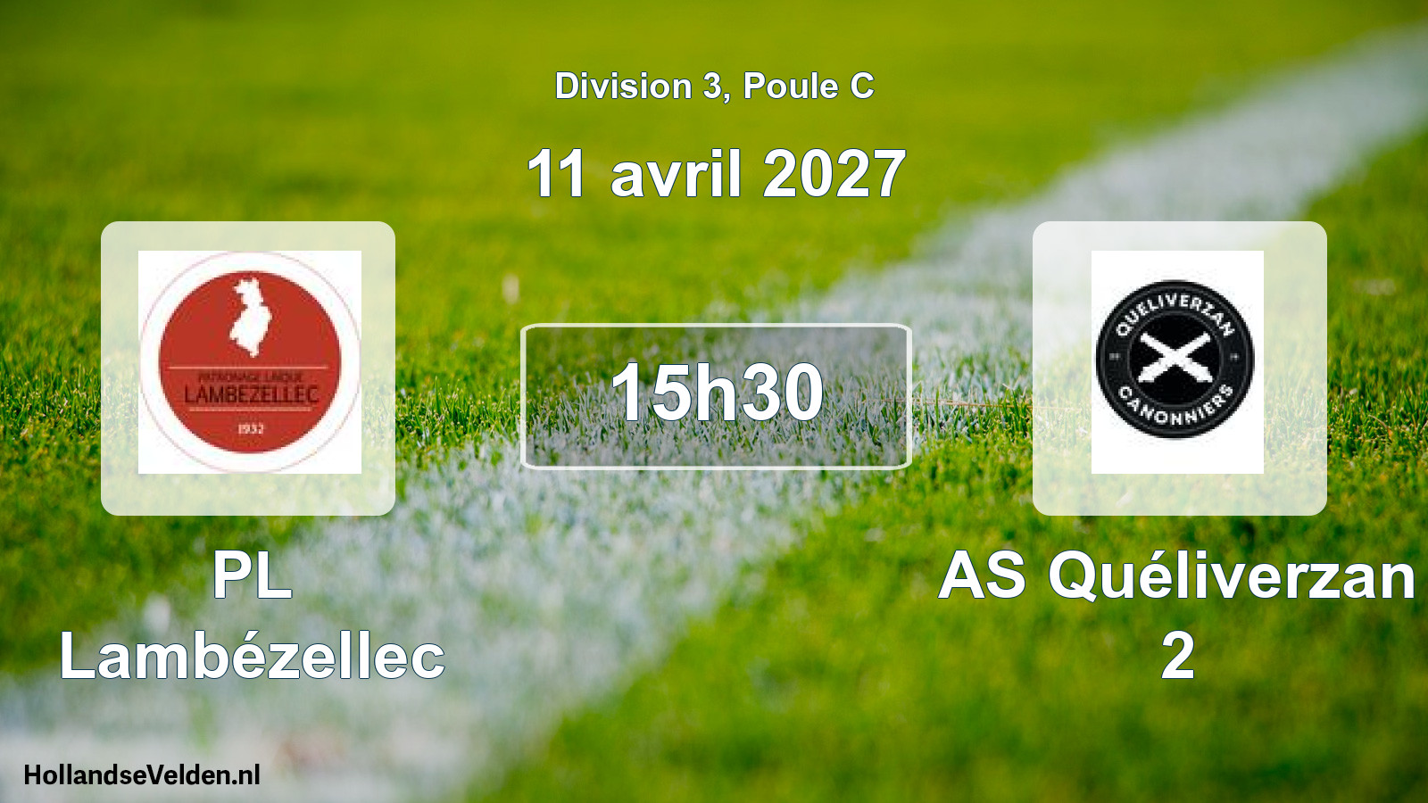 Match programmé: PL Lambézellec - AS Quéliverzan 2 (11 avril 2027)