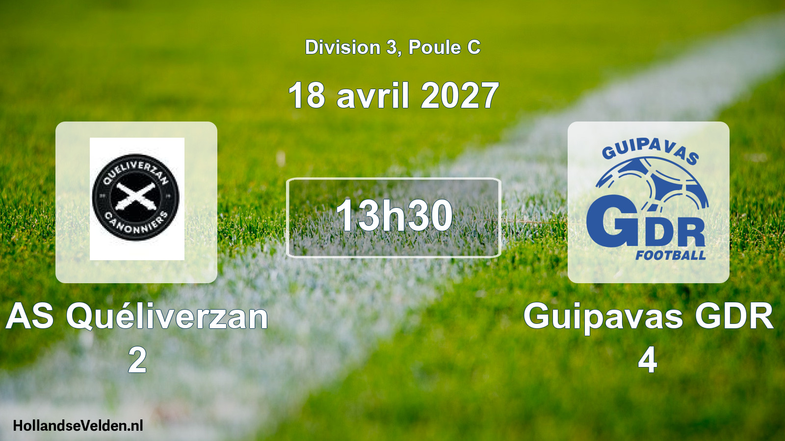 Geplande wedstrijd: AS Quéliverzan 2 - Guipavas GDR 4 (18 april 2027)