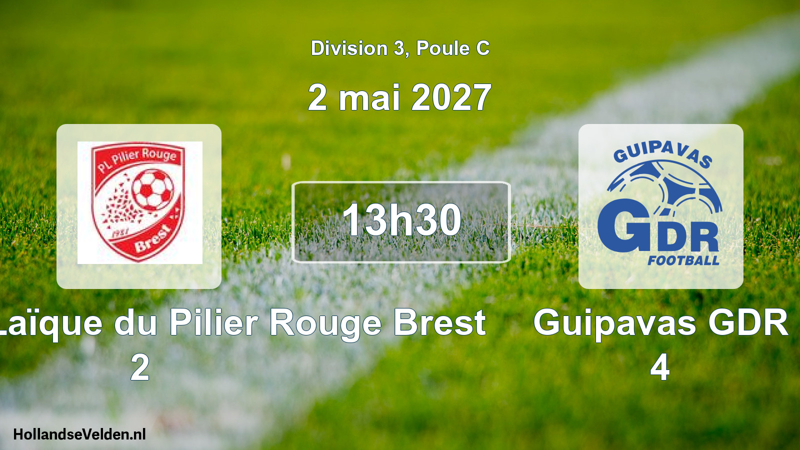 Match programmé: Patronage Laïque du Pilier Rouge Brest 2 - Guipavas GDR 4 (2 mai 2027)