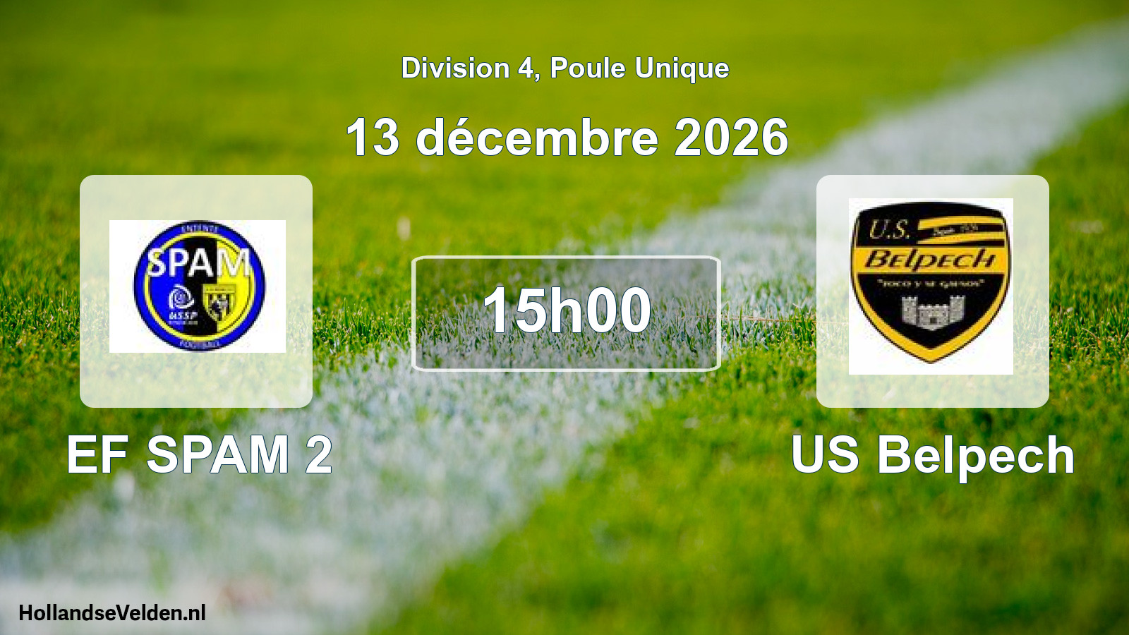 Match programmé: EF SPAM 2 - US Belpech (13 décembre 2026)