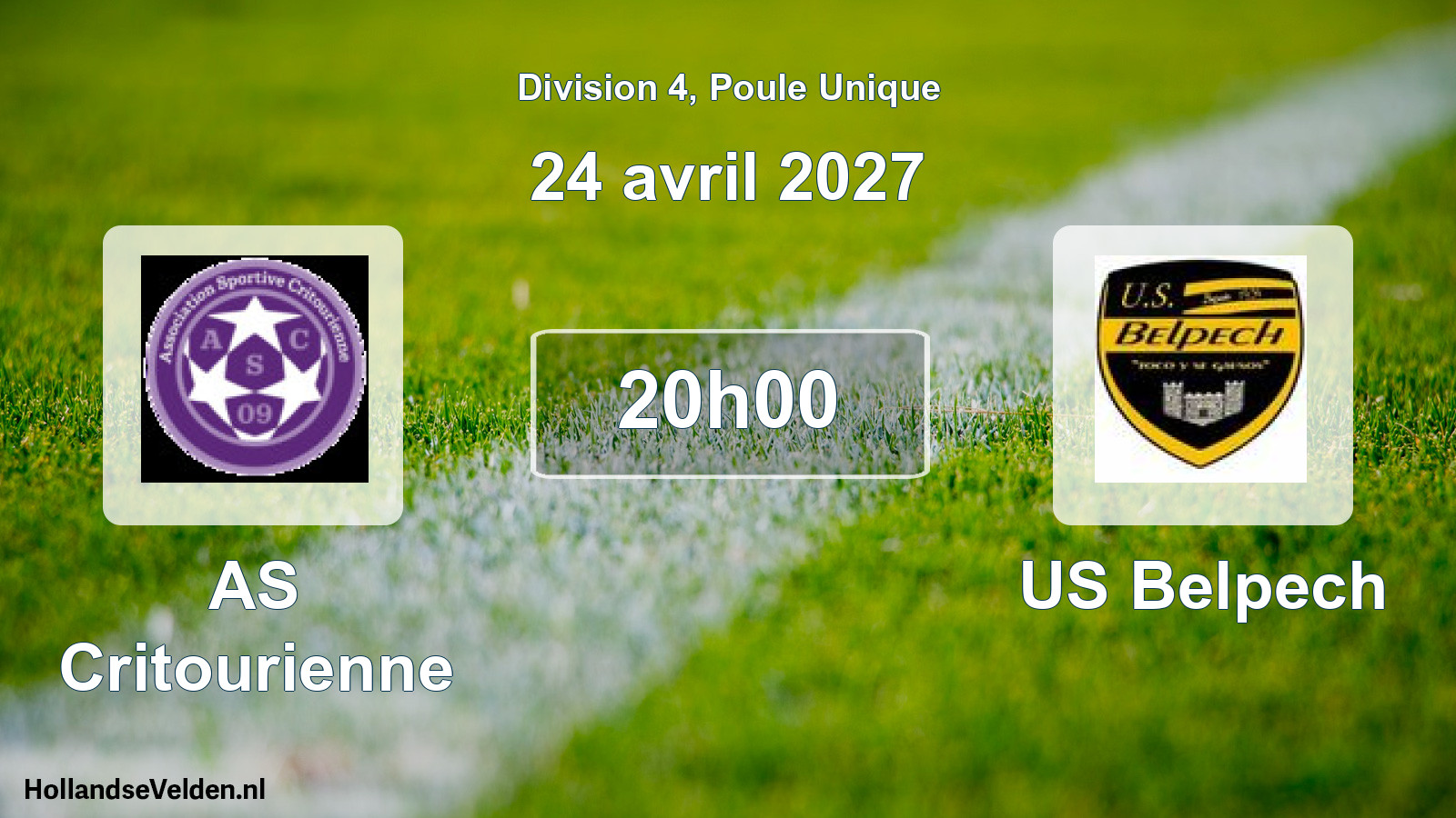 Match programmé: AS Critourienne - US Belpech (24 avril 2027)