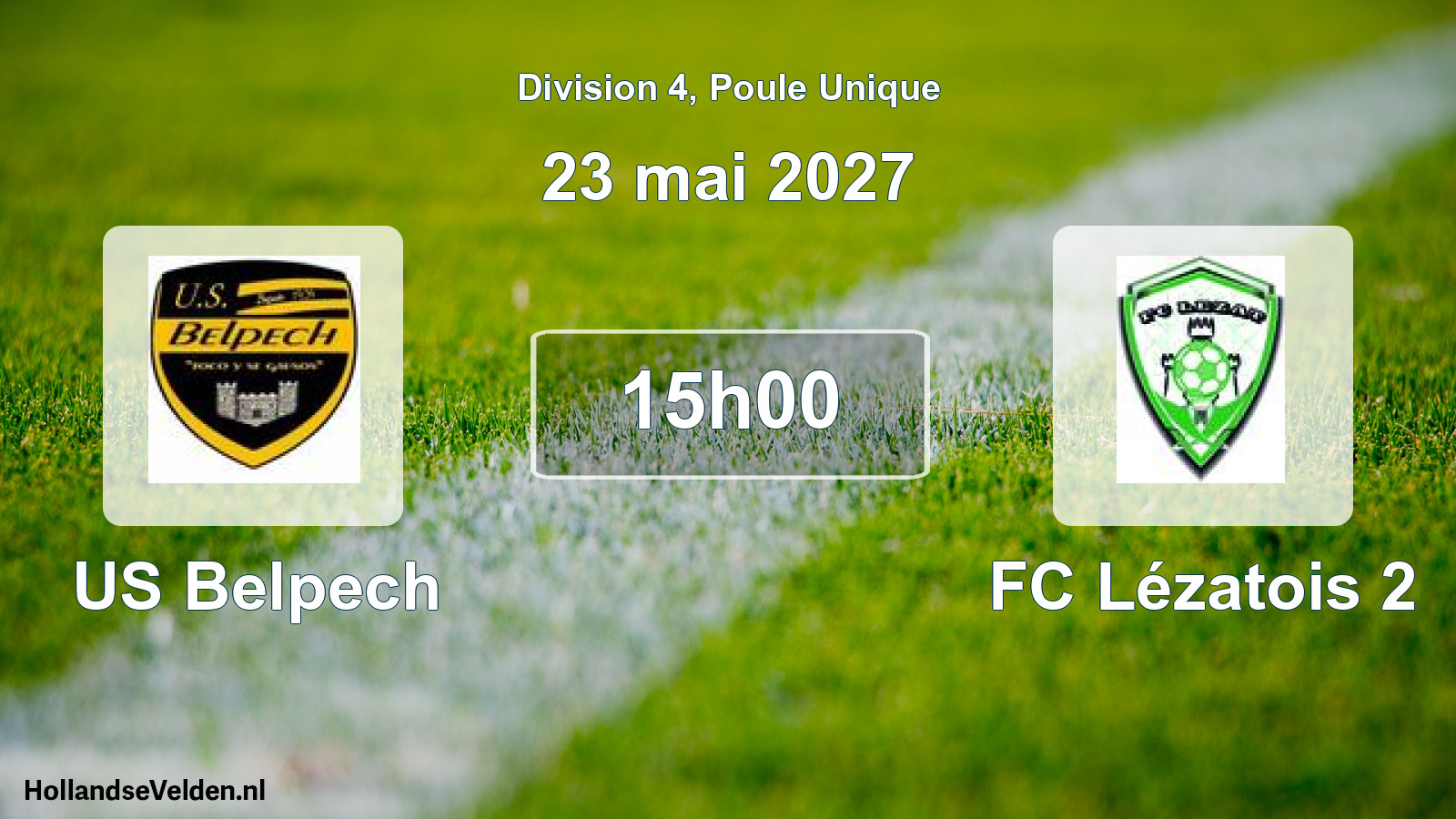 Match programmé: US Belpech - FC Lézatois 2 (23 mai 2027)