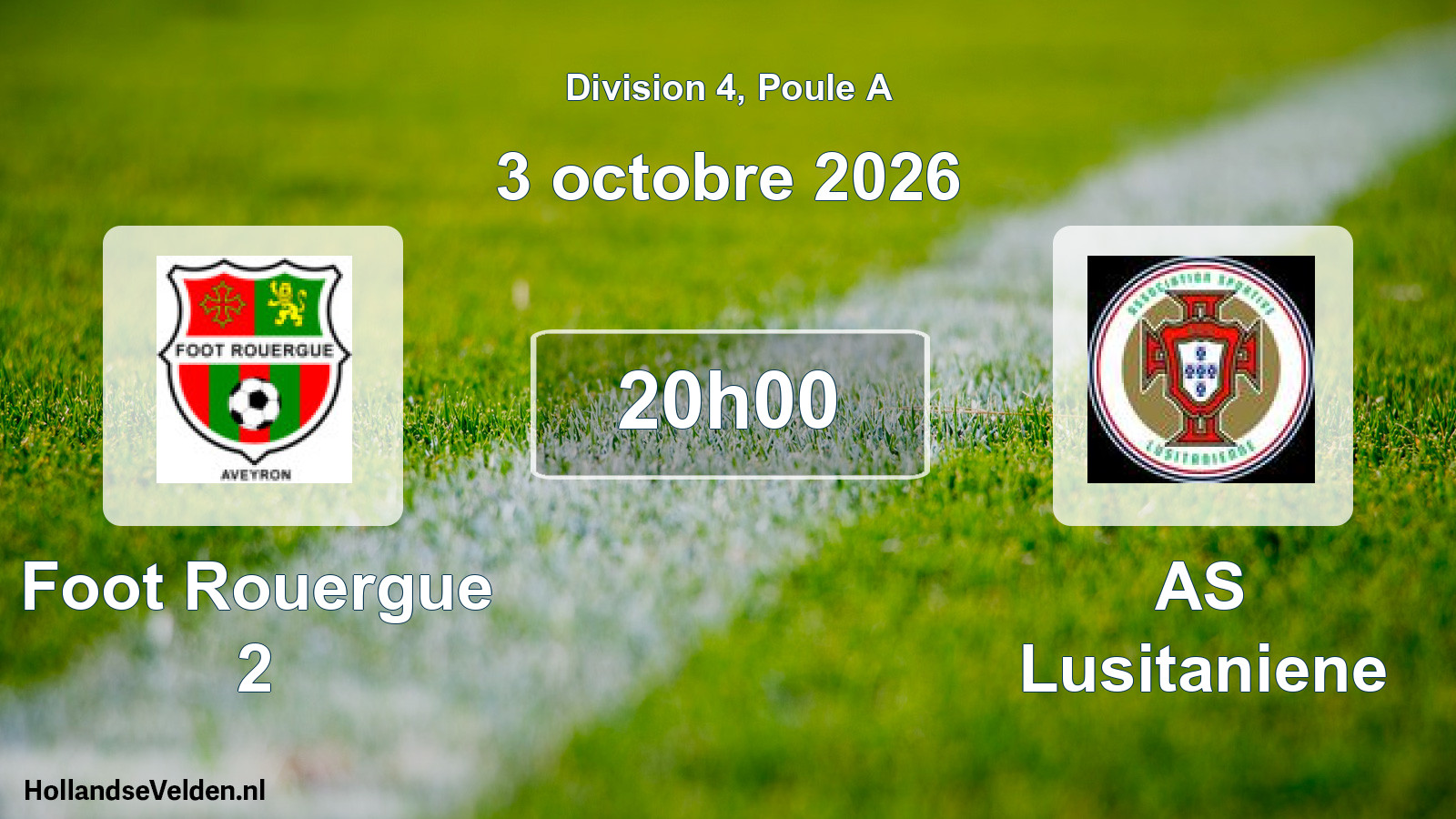 Scheduled Match: Foot Rouergue 2 - AS Lusitaniene (3 October 2026)