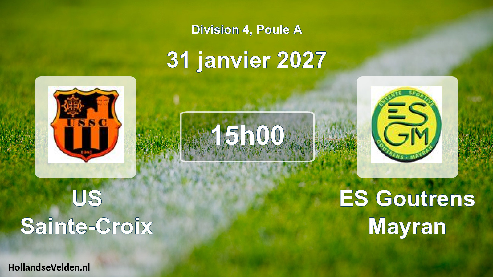 Scheduled Match: US Sainte-Croix - ES Goutrens Mayran (31 January 2027)