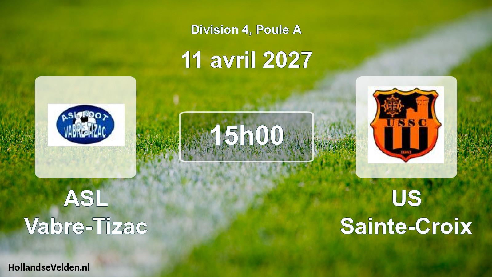 Scheduled Match: ASL Vabre-Tizac - US Sainte-Croix (11 April 2027)