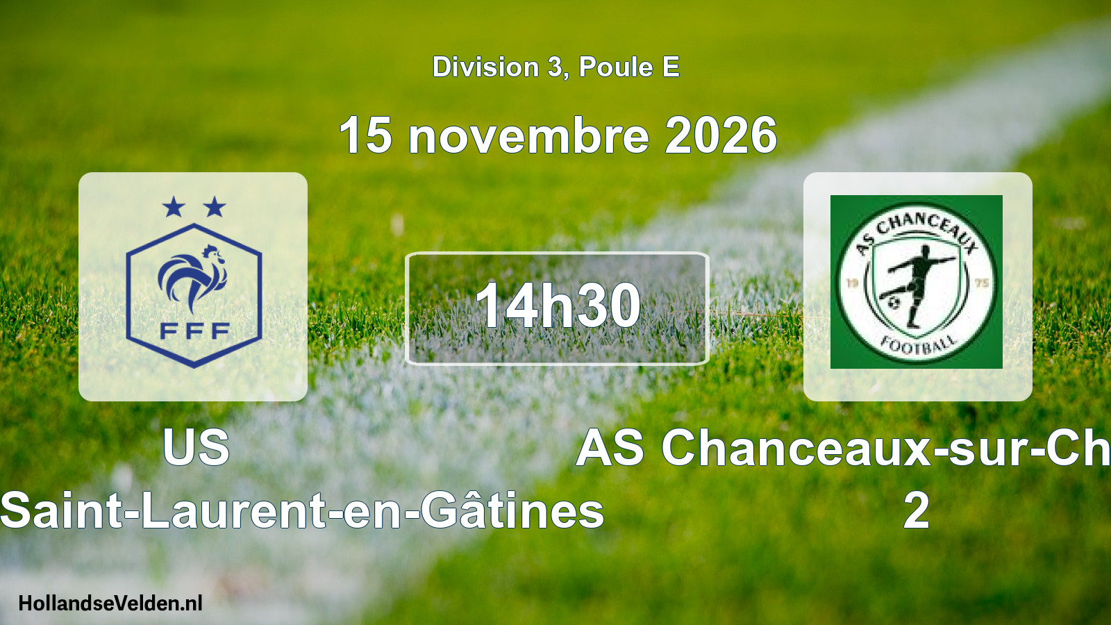 Match programmé: US Nouzilly-Saint-Laurent-en-Gâtines - AS Chanceaux-sur-Choisille 2 (15 novembre 2026)