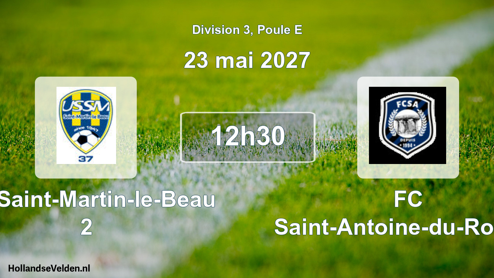 Scheduled Match: US Saint-Martin-le-Beau 2 - FC Saint-Antoine-du-Rocher (23 May 2027)