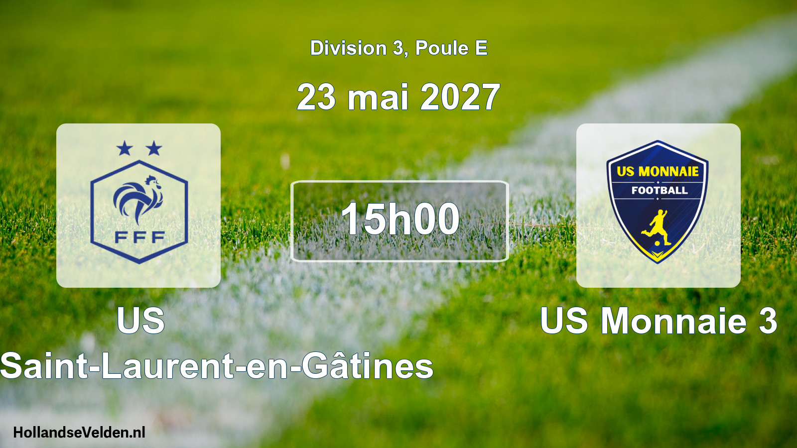 Match programmé: US Nouzilly-Saint-Laurent-en-Gâtines - US Monnaie 3 (23 mai 2027)