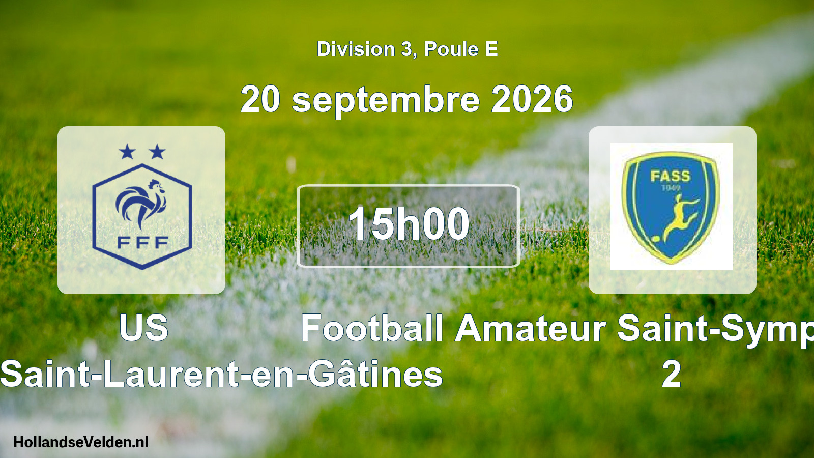 Scheduled Match: US Nouzilly-Saint-Laurent-en-Gâtines - Football Amateur Saint-Symphorien Tours 2 (20 September 2026)