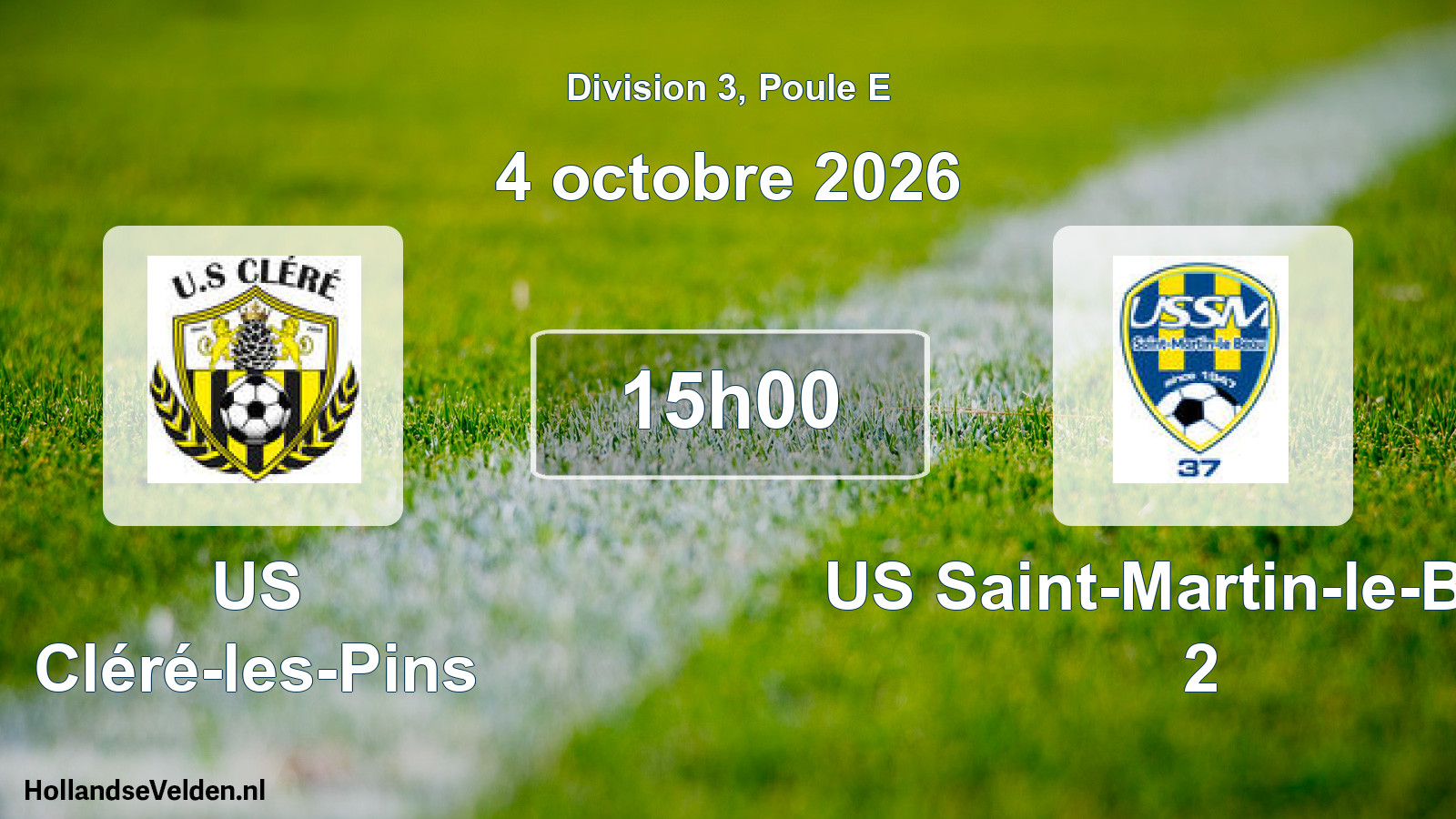 Scheduled Match: US Cléré-les-Pins - US Saint-Martin-le-Beau 2 (4 October 2026)