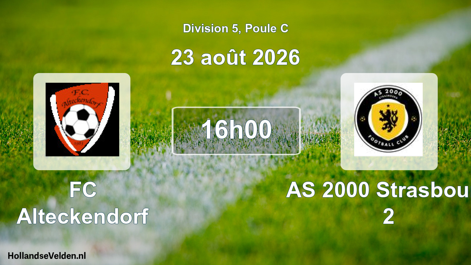 Scheduled Match: FC Alteckendorf - AS 2000 Strasbourg 2 (23 August 2026)