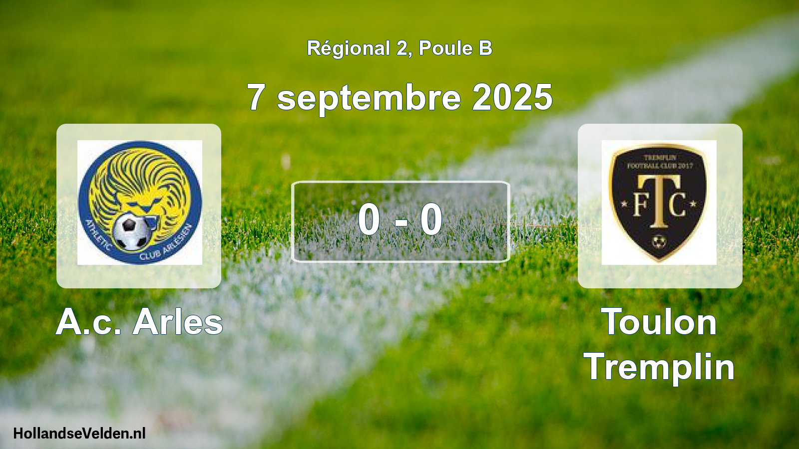 Match joué: A.c. Arles - Toulon Tremplin 0 - 0 (7 septembre 2025)
