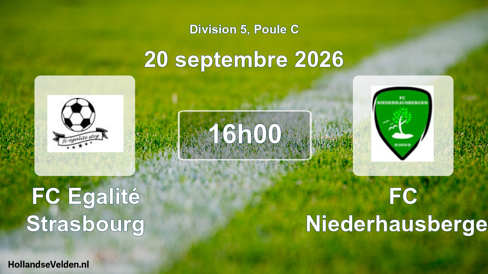 Scheduled Match: FC Egalité Strasbourg - FC Niederhausbergen (20 September 2026)