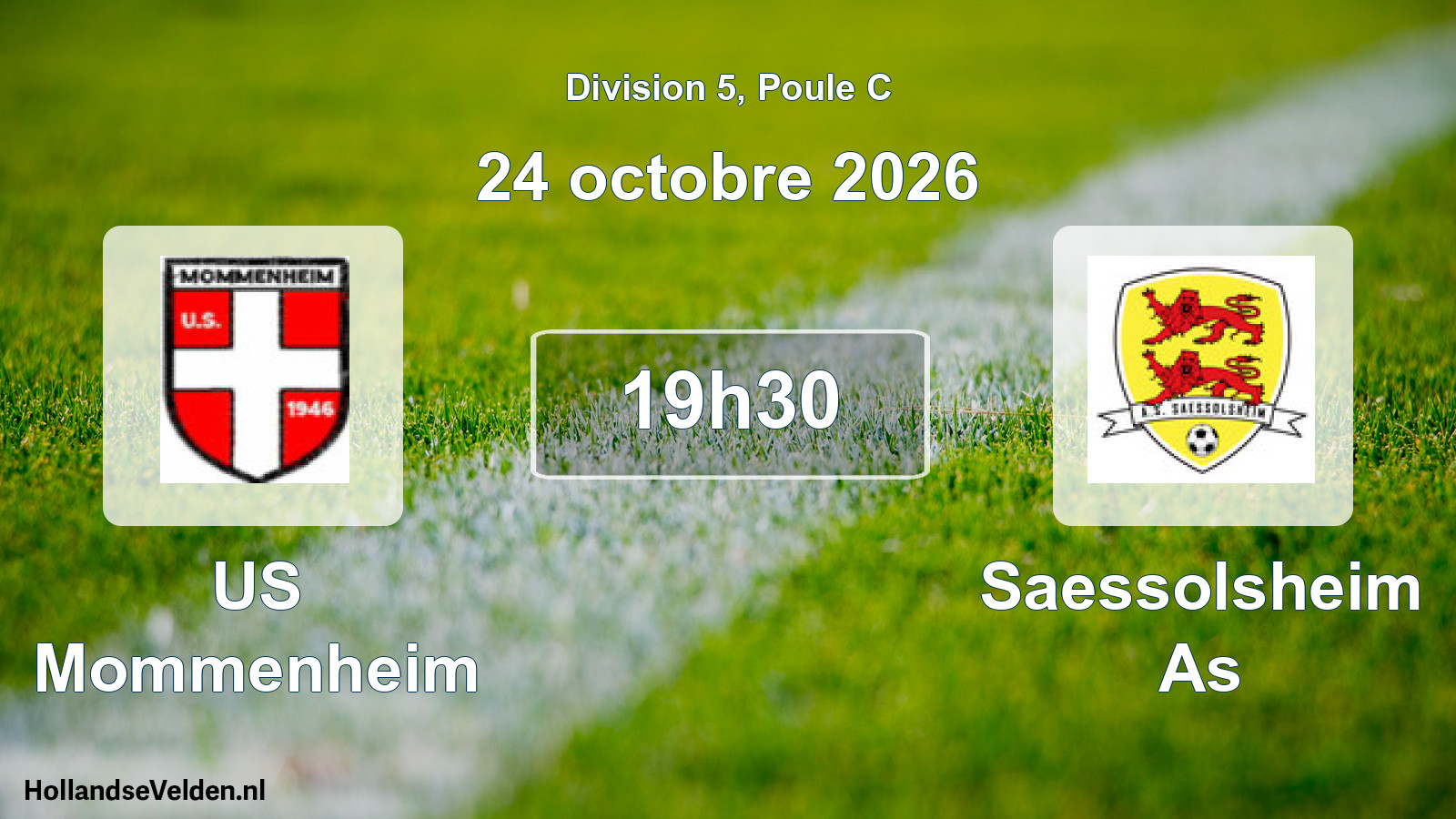 Scheduled Match: US Mommenheim - Saessolsheim As (24 October 2026)