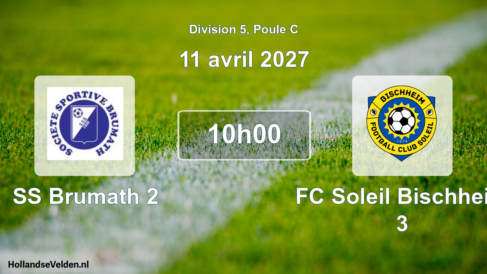 Geplande wedstrijd: SS Brumath 2 - FC Soleil Bischheim 3 (11 april 2027)