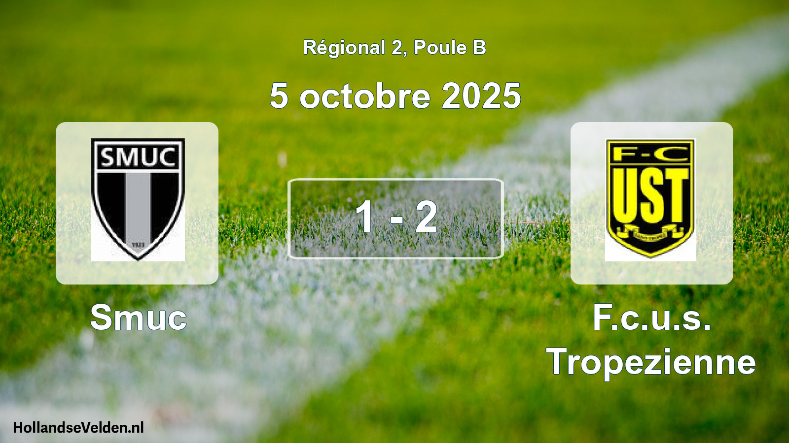 Total number of matches played: Smuc - F.c.u.s. Tropezienne 1 - 2 (5 October 2025)