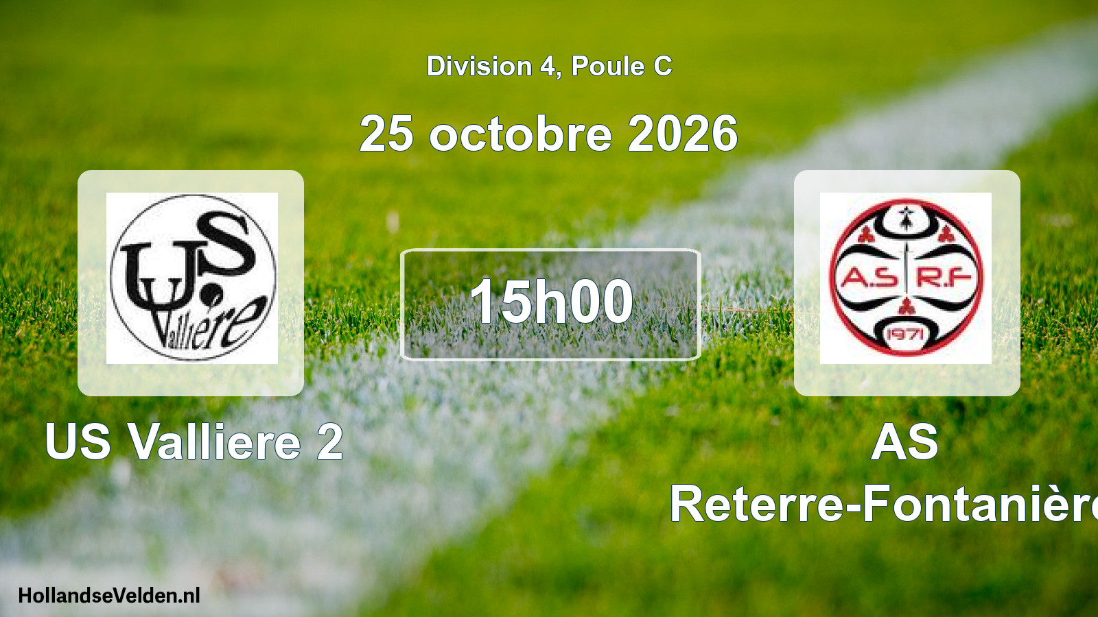 Scheduled Match: US Valliere 2 - AS Reterre-Fontanières (25 October 2026)