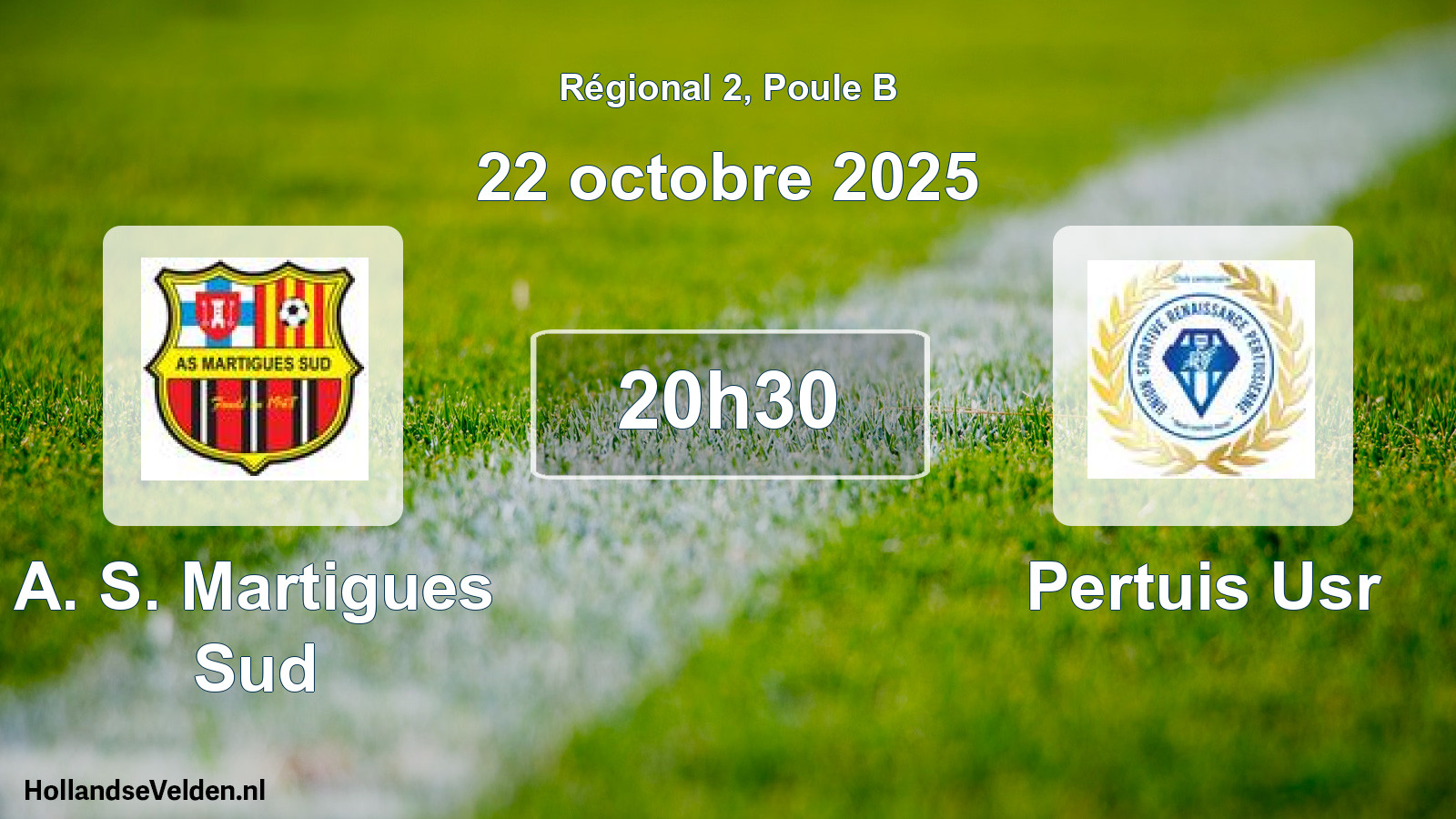 Geplande wedstrijd: A. S. Martigues Sud - Pertuis Usr (30 novembre -1)
