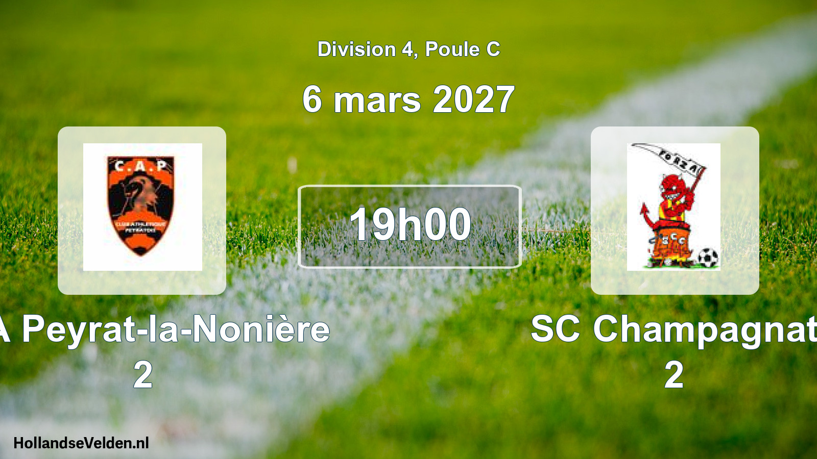Scheduled Match: CA Peyrat-la-Nonière 2 - SC Champagnat 2 (6 March 2027)
