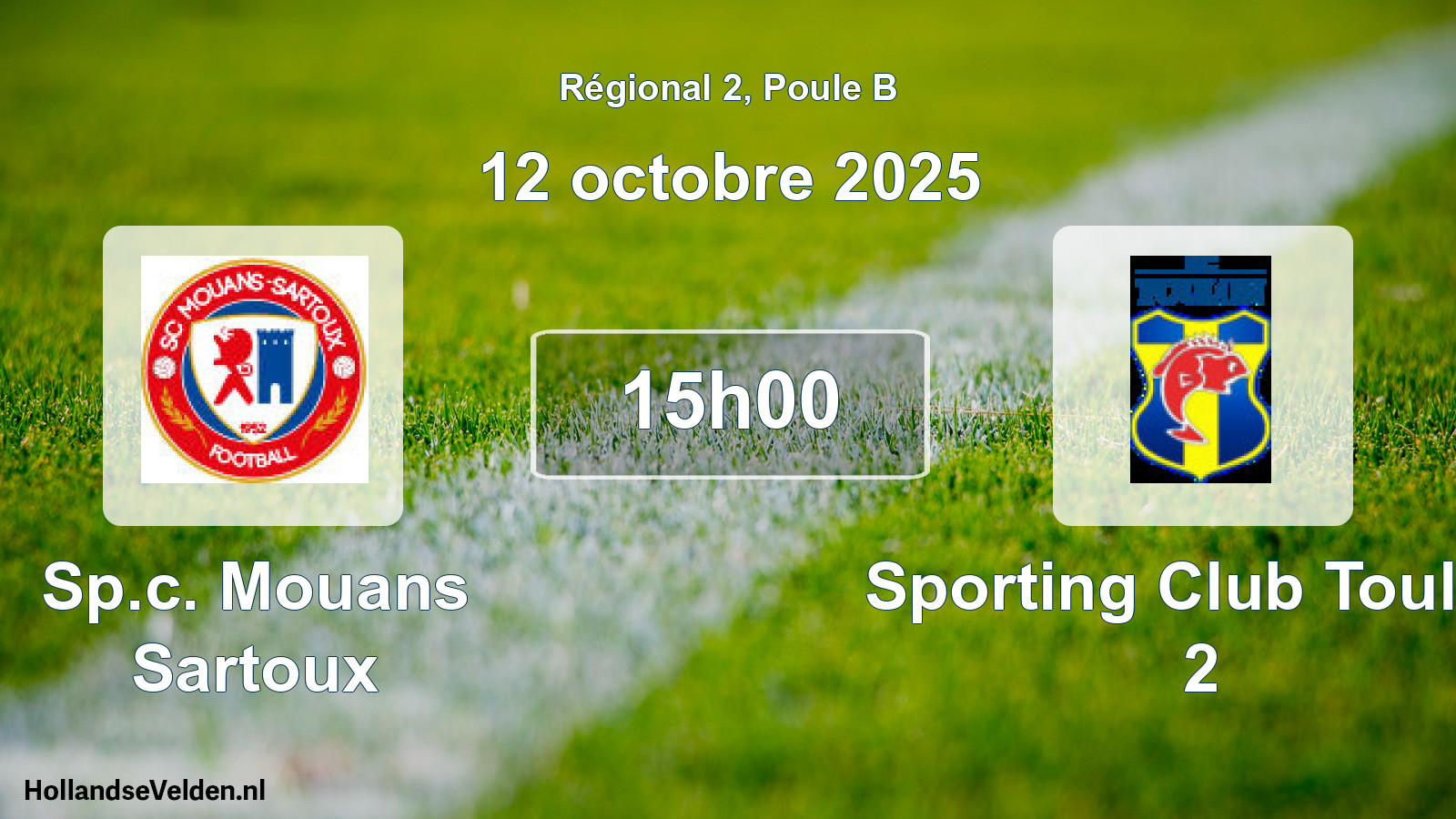 Geplande wedstrijd: Sp.c. Mouans Sartoux - Sporting Club Toulon 2 (12 oktober 2025)