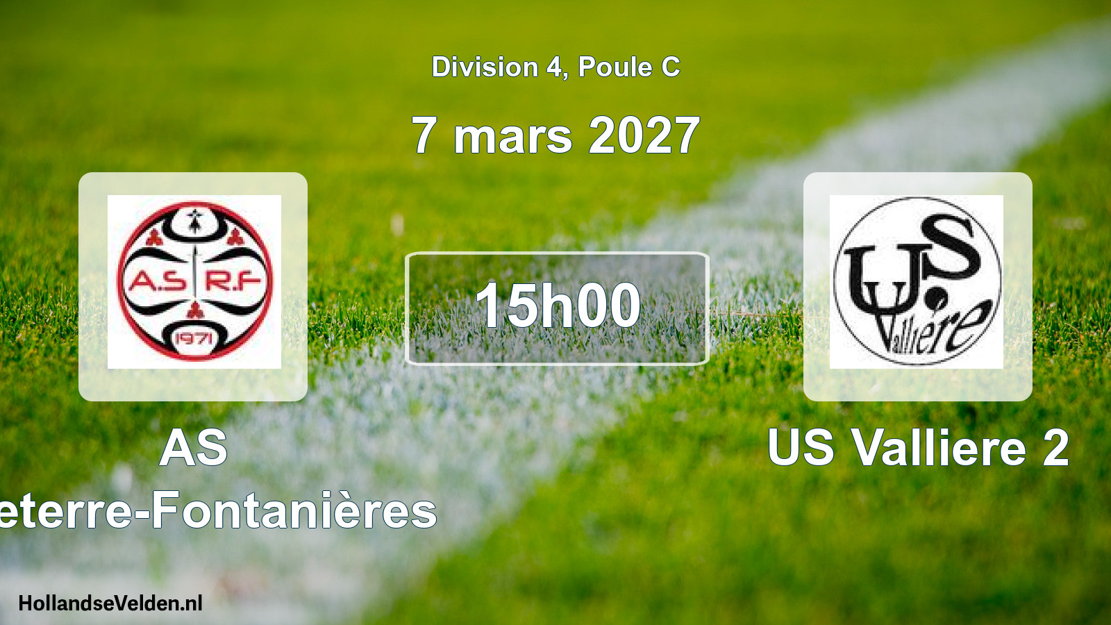 Match programmé: AS Reterre-Fontanières - US Valliere 2 (7 mars 2027)